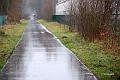 Regenachtig fietspad Heikant